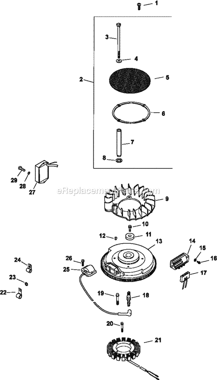 Page R Diagram and Parts List for CV740-0027  Kohler Engine