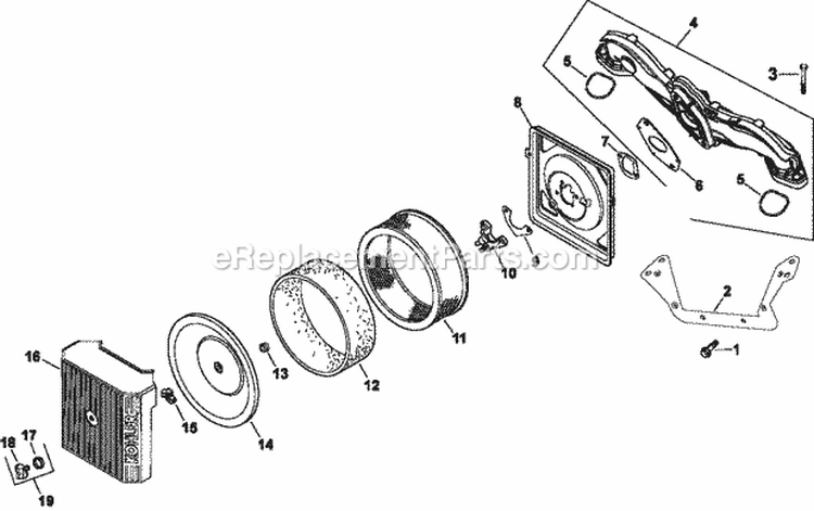 Page A Diagram and Parts List for CV730-3113  Kohler Engine