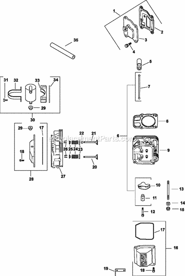 Page I Diagram and Parts List for CV730-3148  Kohler Engine