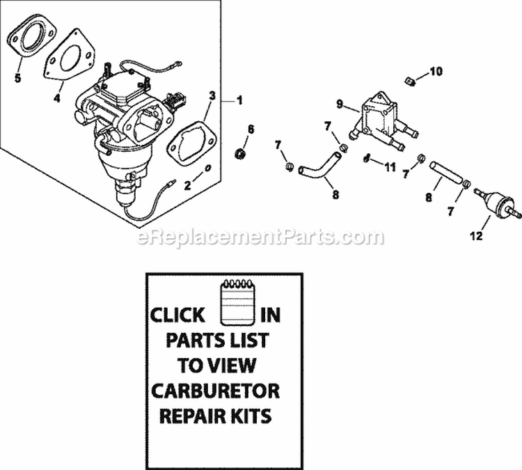 Page I Diagram and Parts List for CV740-0036  Kohler Engine