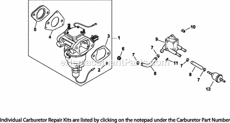 Page H Diagram and Parts List for CV730-3124  Kohler Engine