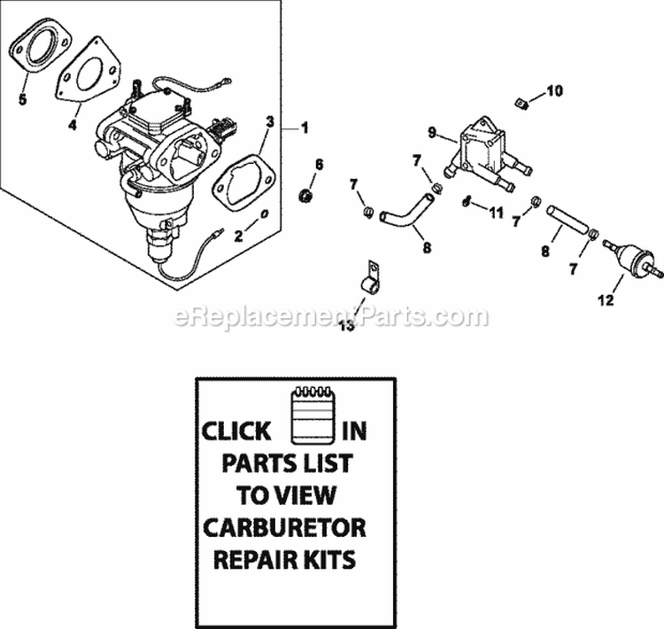 Page G Diagram and Parts List for CV740-3124  Kohler Engine