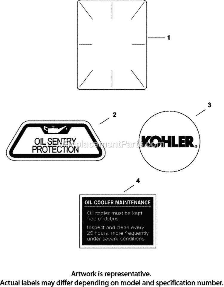 Page F Diagram and Parts List for CV740-0019  Kohler Engine