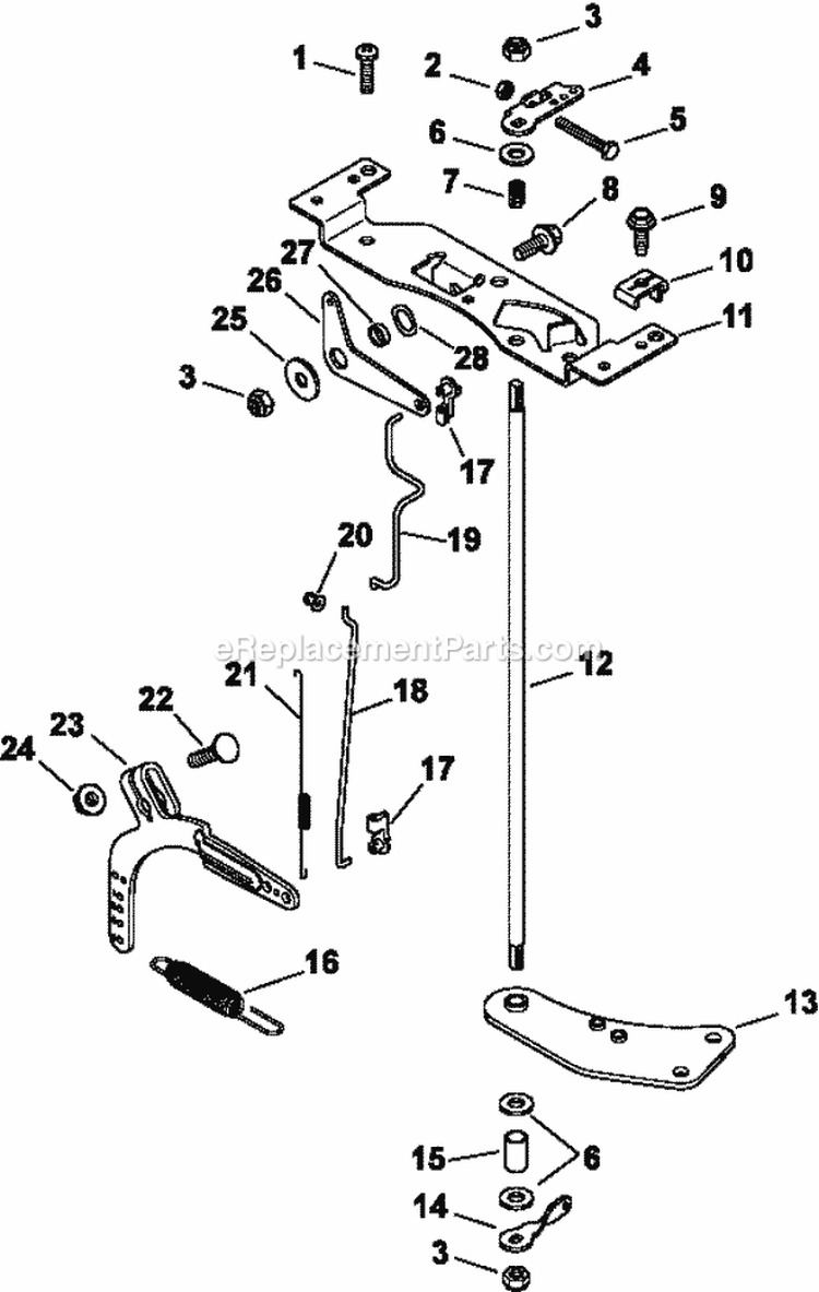 Page E Diagram and Parts List for CV740-0012  Kohler Engine