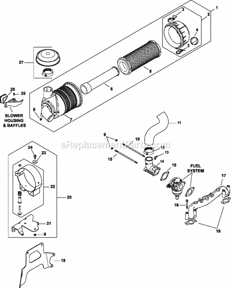 Page A Diagram and Parts List for CV730-3149  Kohler Engine