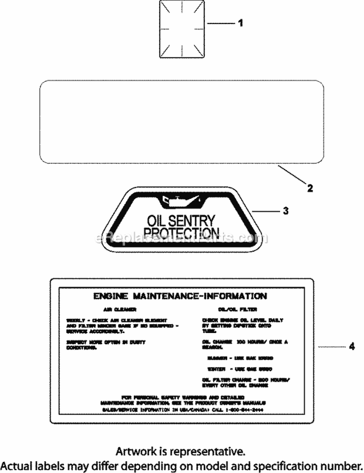 Page E Diagram and Parts List for CV740-0034  Kohler Engine
