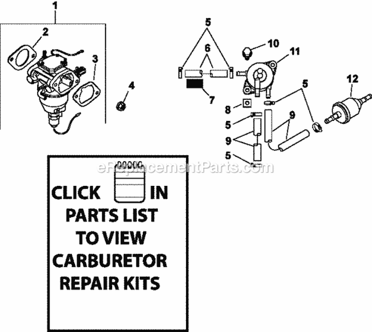 Page H Diagram and Parts List for CV740-0034  Kohler Engine