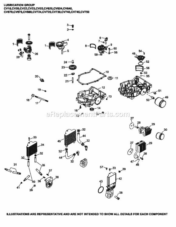 Lubrication_Group3-24-856_Cv18-750 Diagram and Parts List for CV740-3148  Kohler Engine