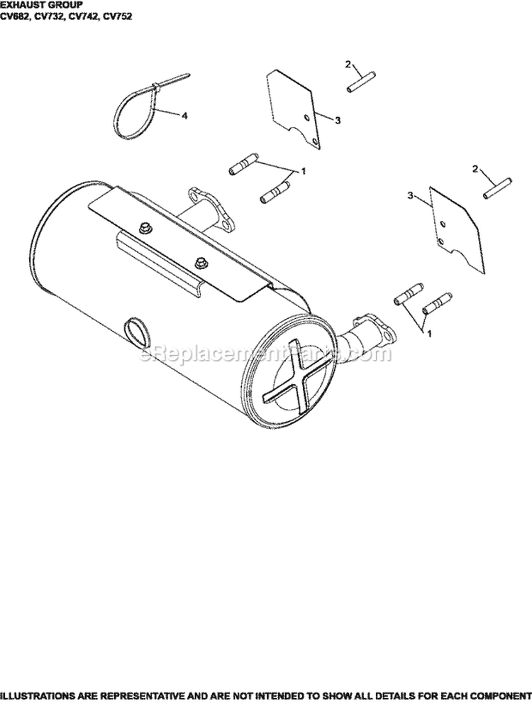Page G Diagram and Parts List for CV742-3011  Kohler Engine