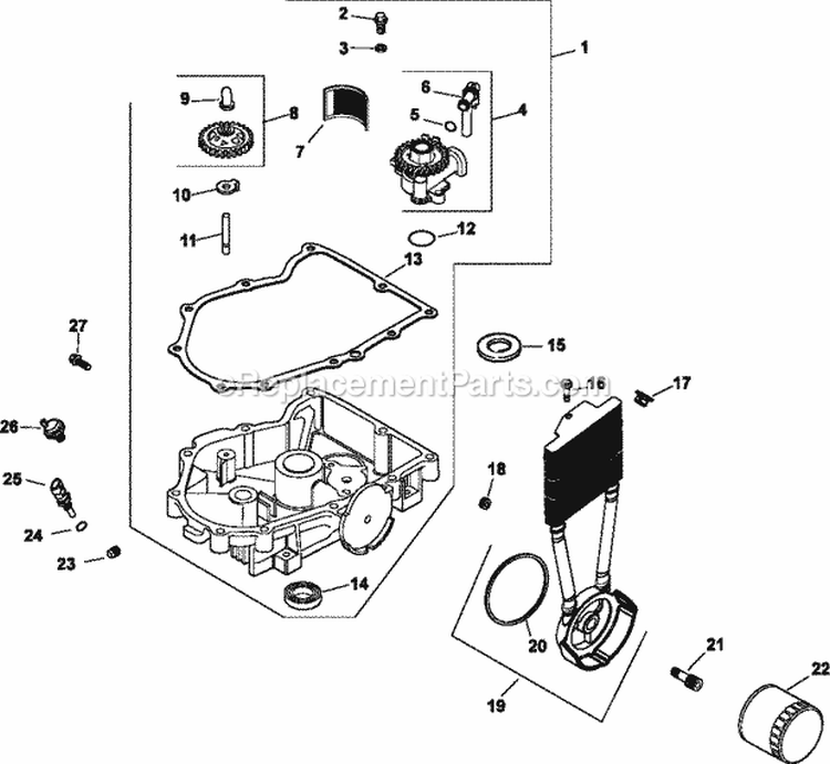 Page K Diagram and Parts List for CV745-0005  Kohler Engine