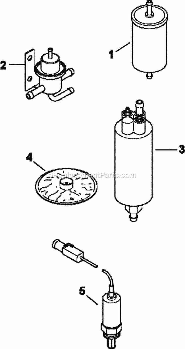 Page L Diagram and Parts List for CV745-0005  Kohler Engine