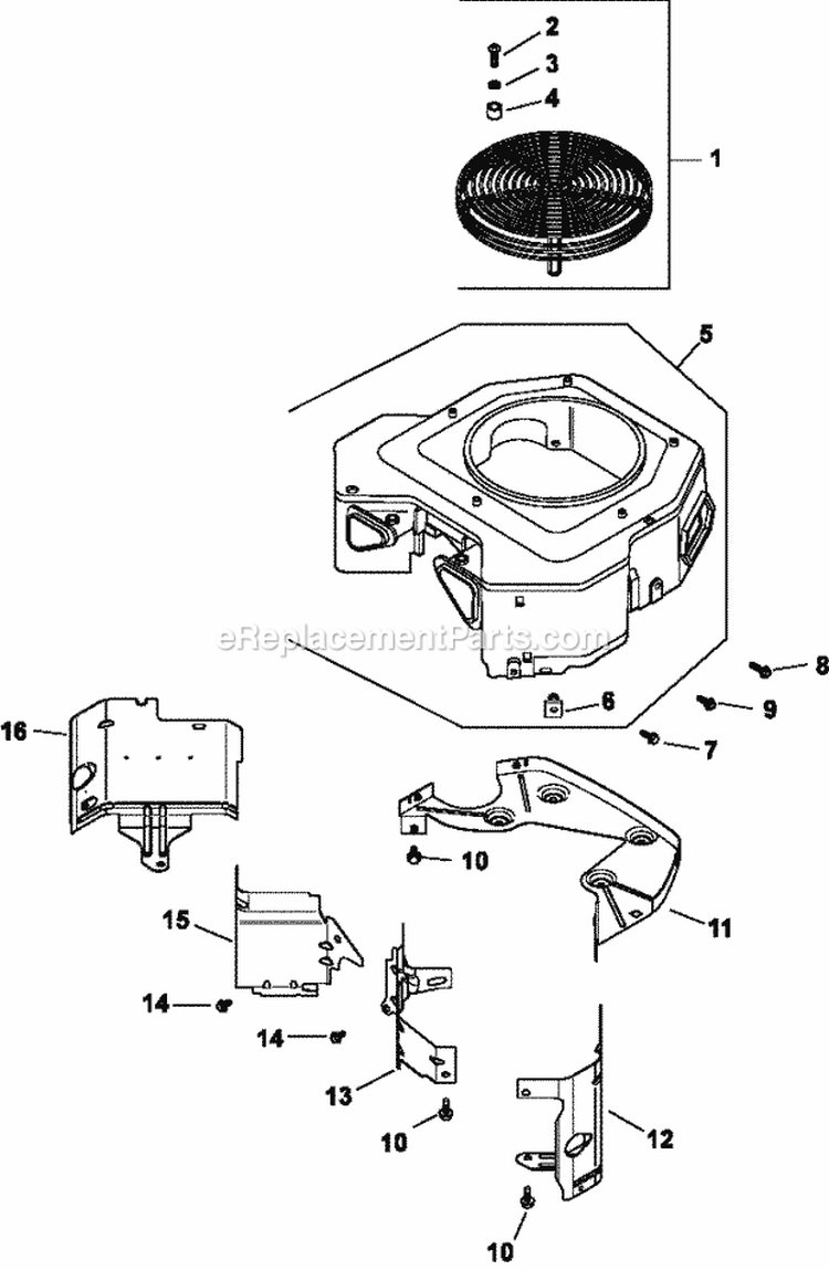 Page B Diagram and Parts List for CV745-0005  Kohler Engine