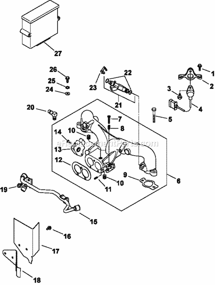 Page H Diagram and Parts List for CV745-0005  Kohler Engine