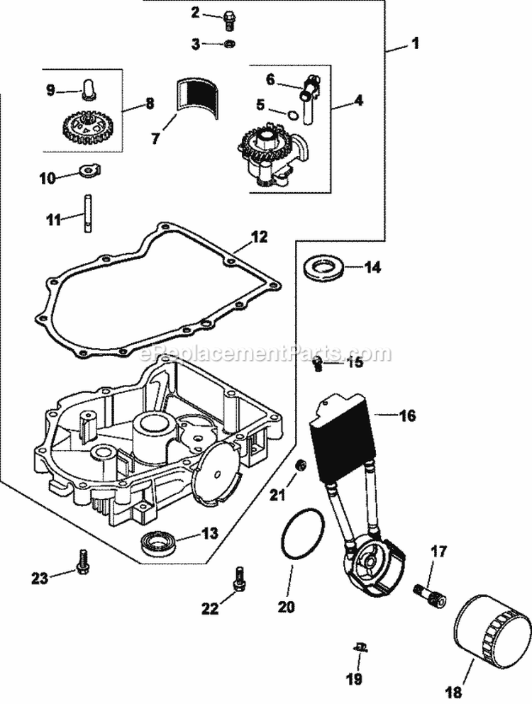 Page K Diagram and Parts List for CV750-0011  Kohler Engine