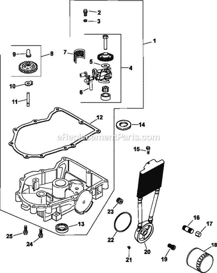 Page T Diagram and Parts List for CV740-0027  Kohler Engine