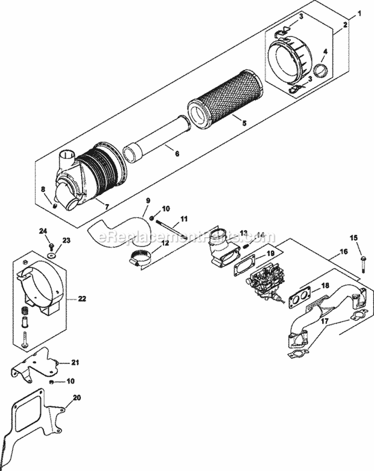 Page A Diagram and Parts List for CV750-0021  Kohler Engine