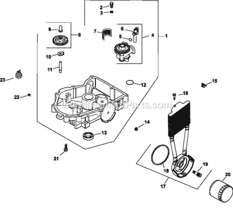 Page K Diagram and Parts List for CV22-75615  Kohler Engine