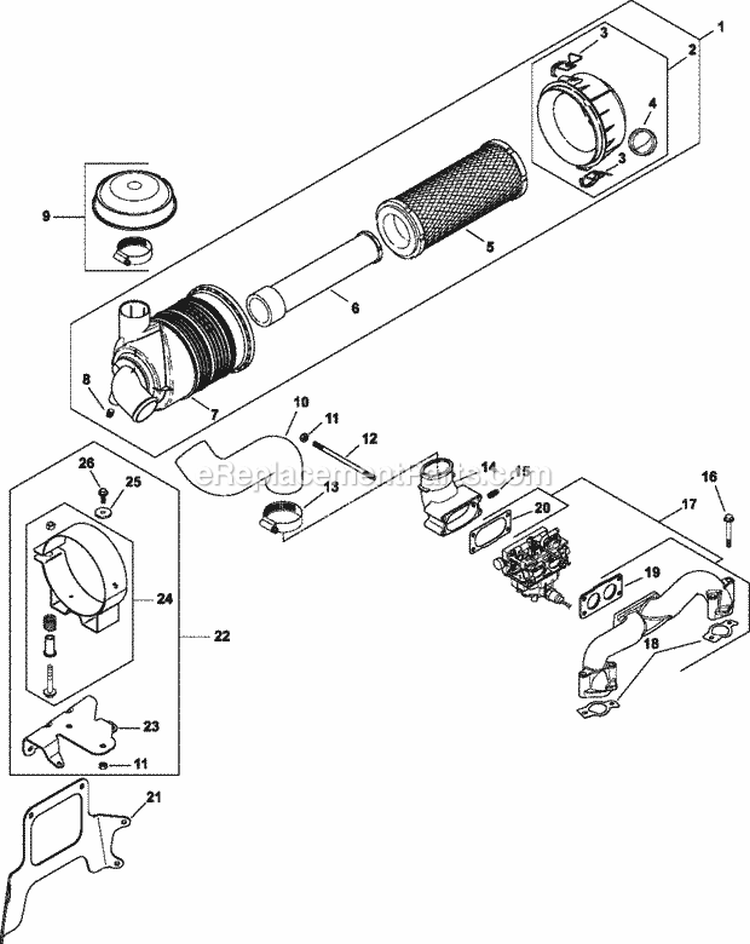 Page B Diagram and Parts List for CV750-0013  Kohler Engine