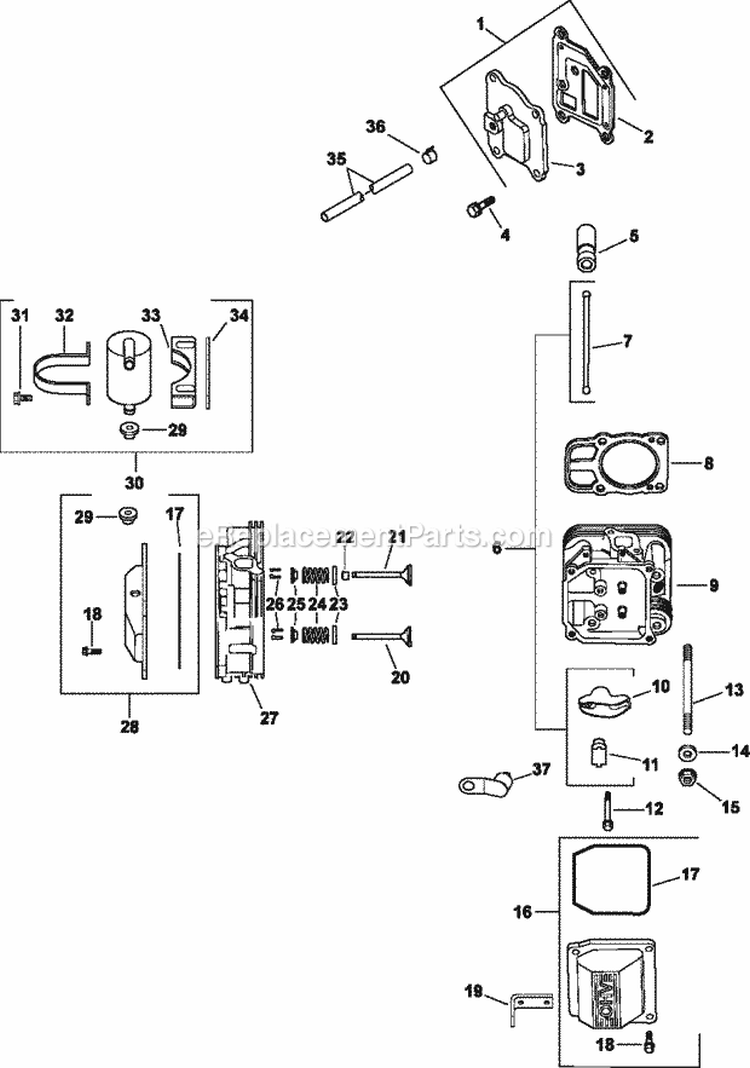 Page I Diagram and Parts List for CV750-3018  Kohler Engine