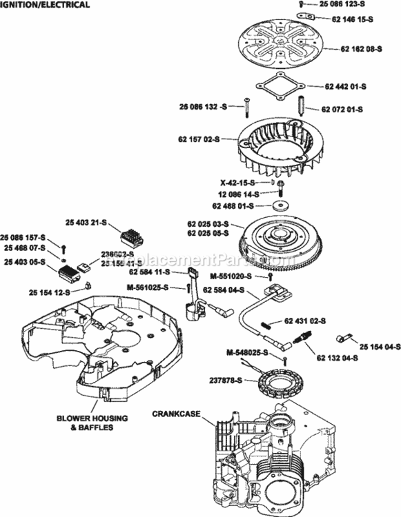 IgnitionCharging_Group_5-62-1 Diagram and Parts List for CV980-0010  Kohler Engine