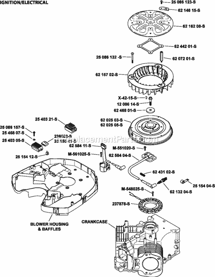 Page J Diagram and Parts List for CV960-2002  Kohler Engine
