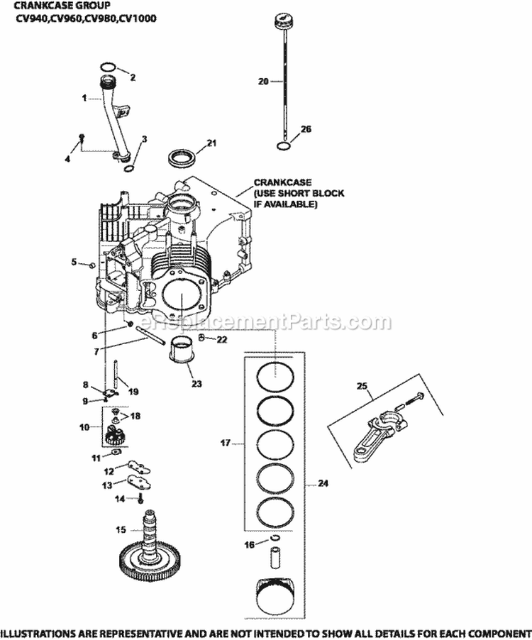 Page C Diagram and Parts List for CV960-2002  Kohler Engine