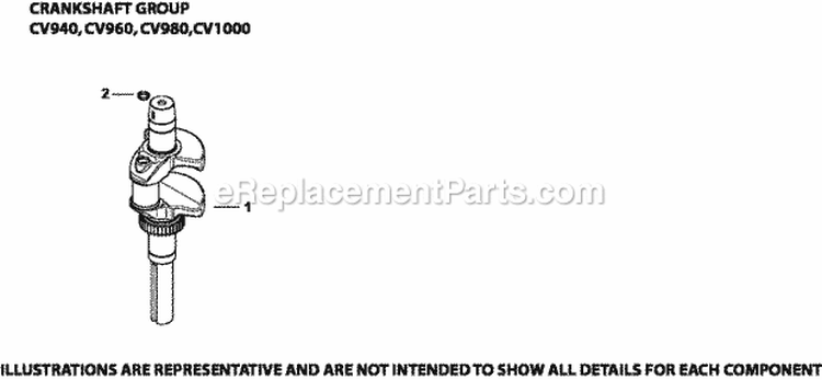 Page D Diagram and Parts List for CV960-2002  Kohler Engine