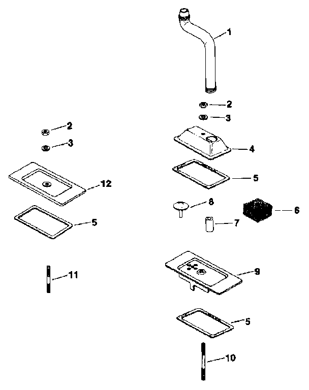 Breather and vent Diagram and Parts List for M20QS-49622  Kohler Engine