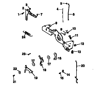 Engine controls Diagram and Parts List for CV18S-61544  Kohler Engine