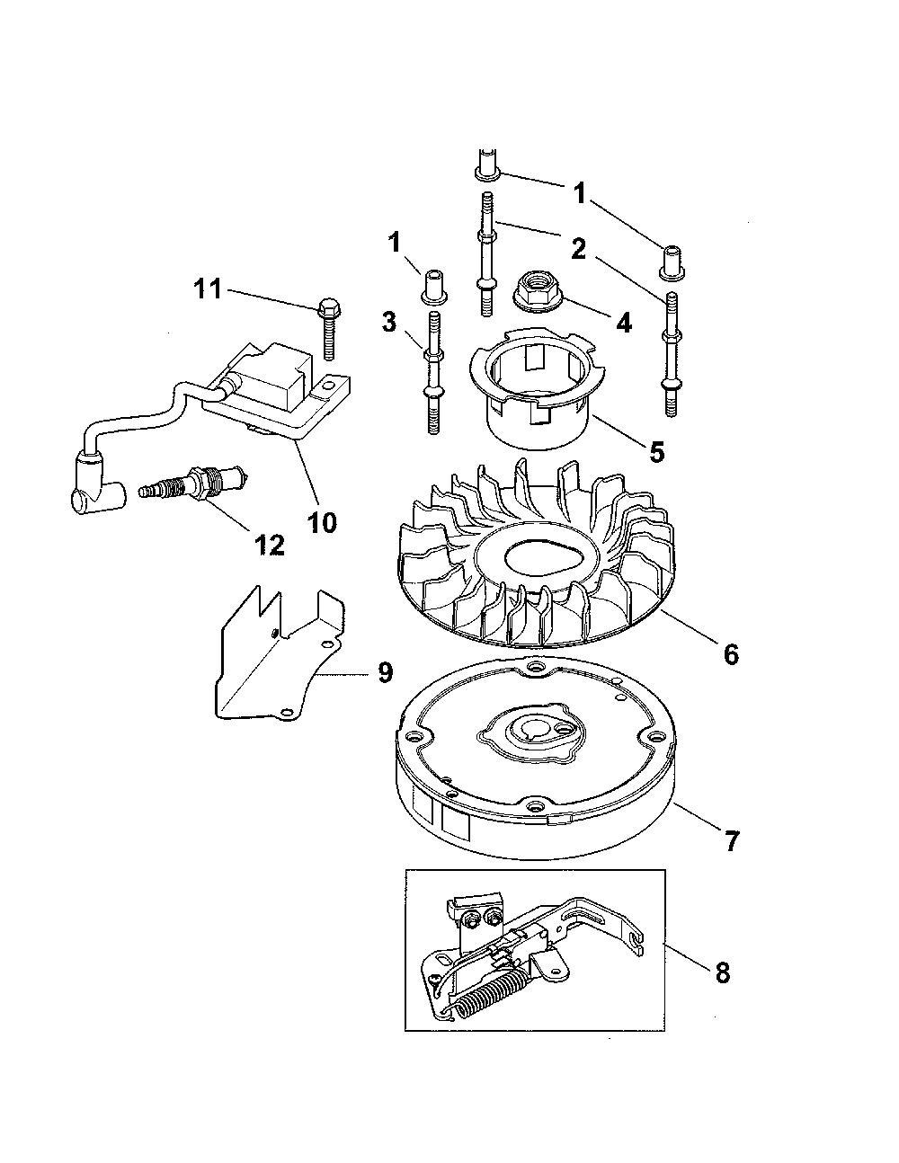 Ignition/electrical Diagram and Parts List for XT149-3311-ED  Kohler Engine