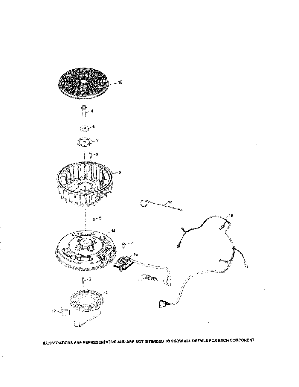 Ignition/charging Diagram and Parts List for KT725-3040  Kohler Engine