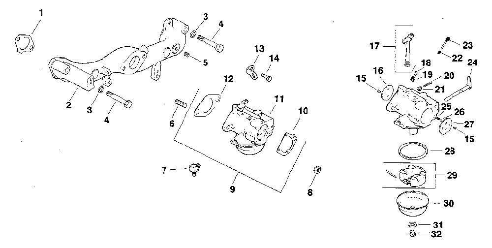 Carburetor - group 5 Diagram and Parts List for MV20S-57514  Kohler Engine
