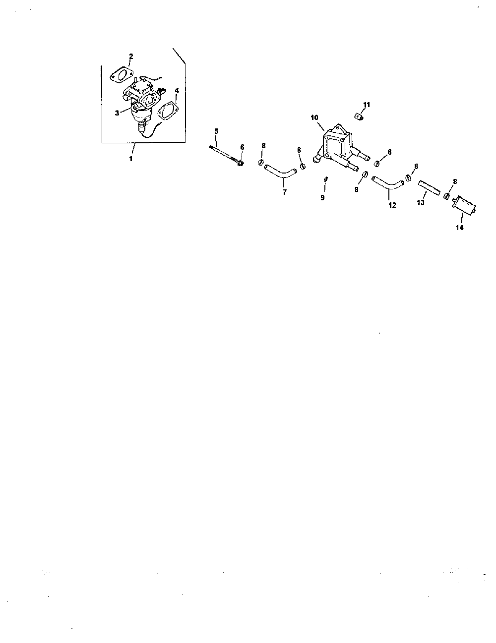 Fuel system Diagram and Parts List for CV740S-0005  Kohler Engine