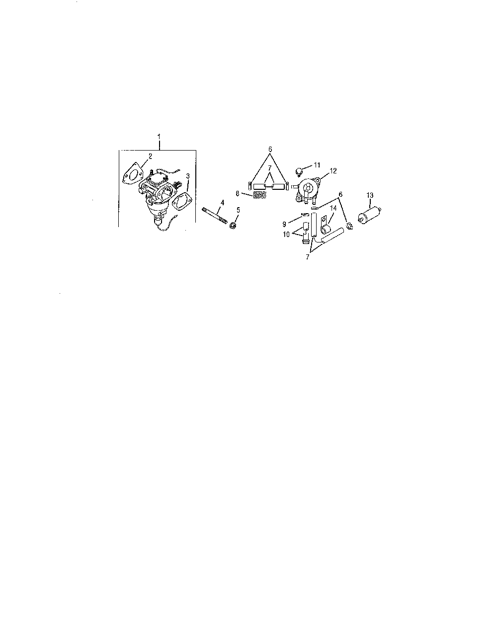 Fuel system Diagram and Parts List for 752KSV7410  Kohler Engine