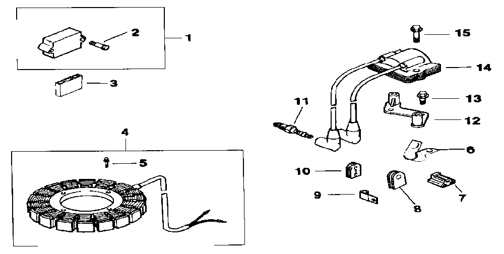 Ignition Diagram and Parts List for MV18S-58556  Kohler Engine