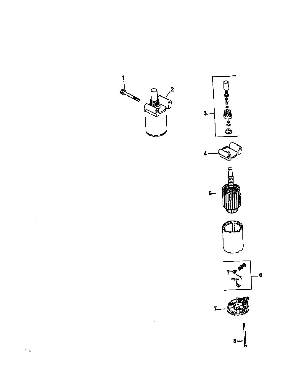 Starting system Diagram and Parts List for CV165S-43527  Kohler Engine
