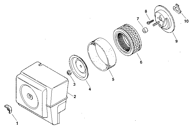 Air intake - group 1 Diagram and Parts List for M8ST-301549  Kohler Engine