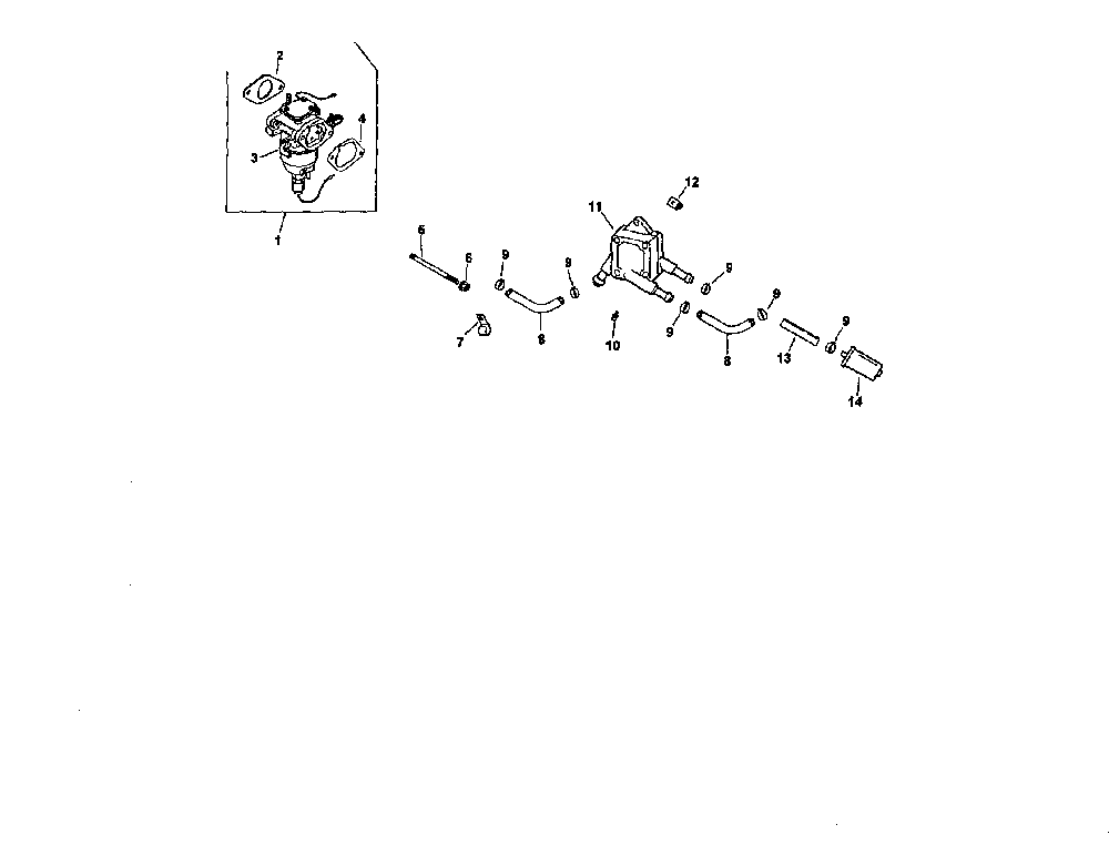 Carburetor kit Diagram and Parts List for CV20S-65544  Kohler Engine