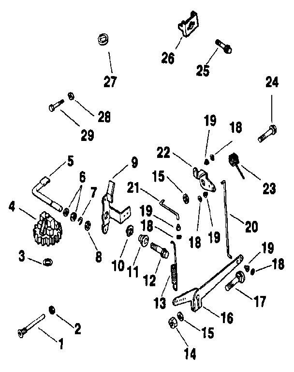 Governor Diagram and Parts List for MV18S-58556  Kohler Engine