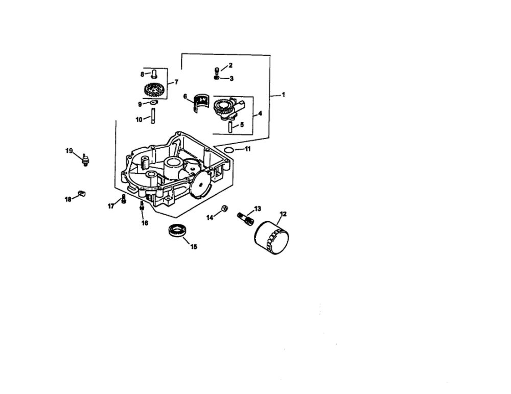 Oil Pan/Lubrication Diagram and Parts List for CV22S-67551  Kohler Engine