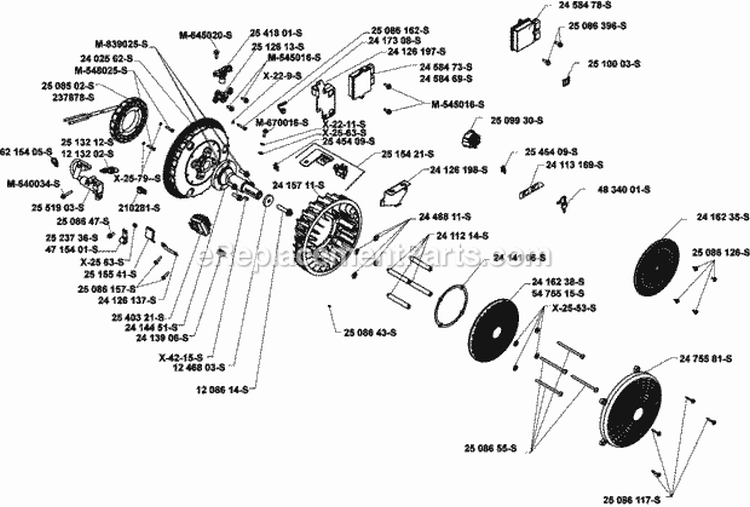 Page J Diagram and Parts List for ECH630-3002  Kohler Engine