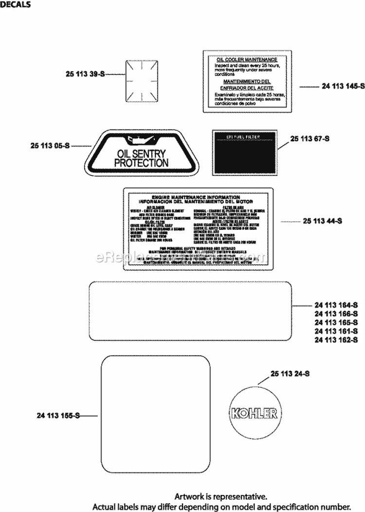 Page I Diagram and Parts List for ECH630-3002  Kohler Engine