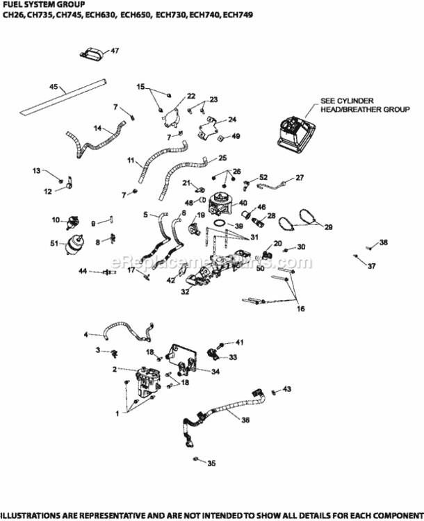 Fuel_System_Group_8-24-797_Ech630-749 Diagram and Parts List for ECH630-3004  Kohler Engine