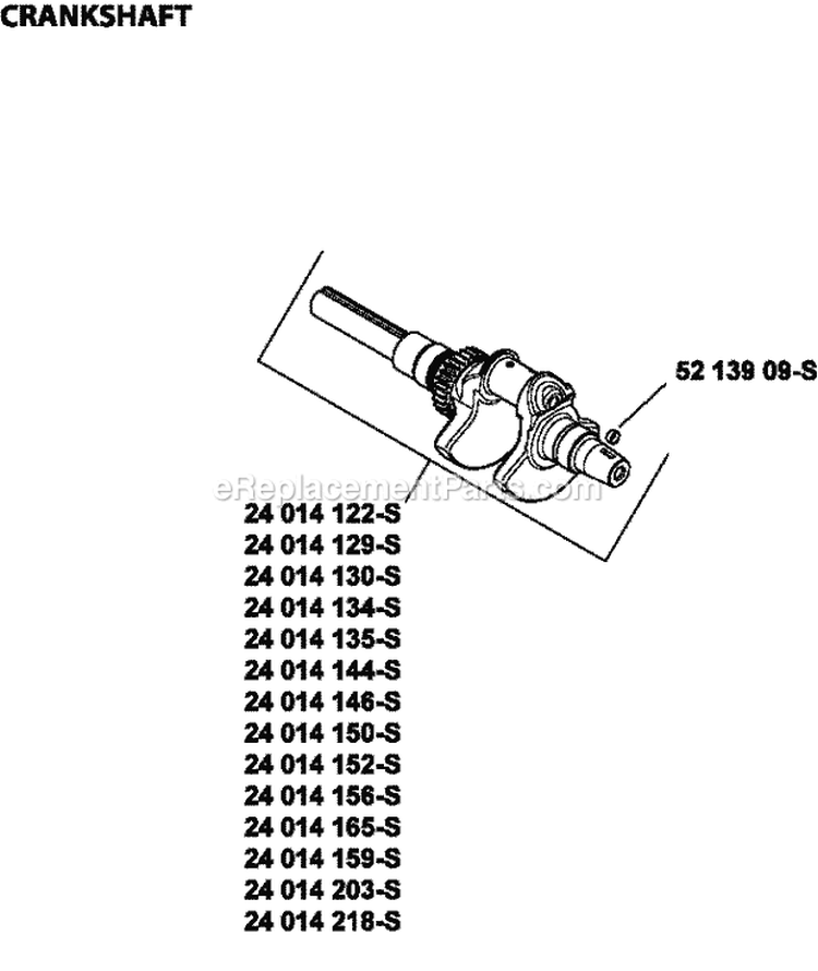 Page E Diagram and Parts List for ECH650-3001  Kohler Engine