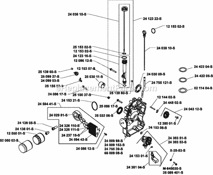 Page L Diagram and Parts List for ECH650-3001  Kohler Engine