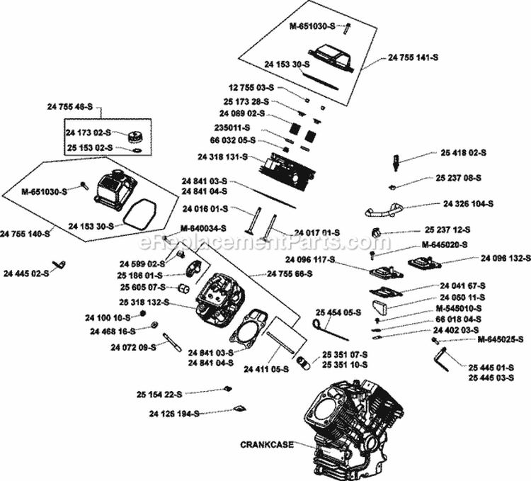 Page E Diagram and Parts List for ECH730-3018  Kohler Engine