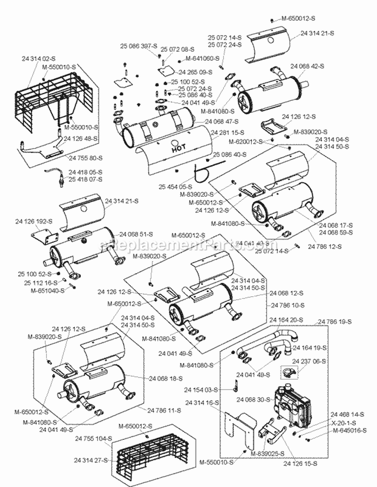 Page H Diagram and Parts List for ECH740-3011  Kohler Engine
