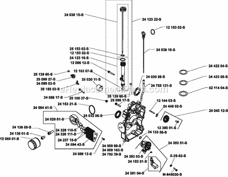 Page L Diagram and Parts List for ECH749-0011  Kohler Engine