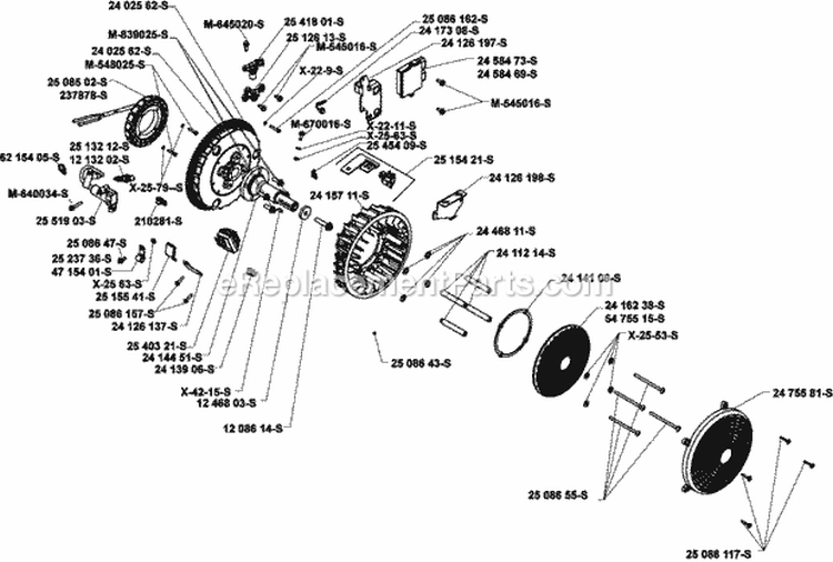 Page K Diagram and Parts List for ECH749-3004  Kohler Engine