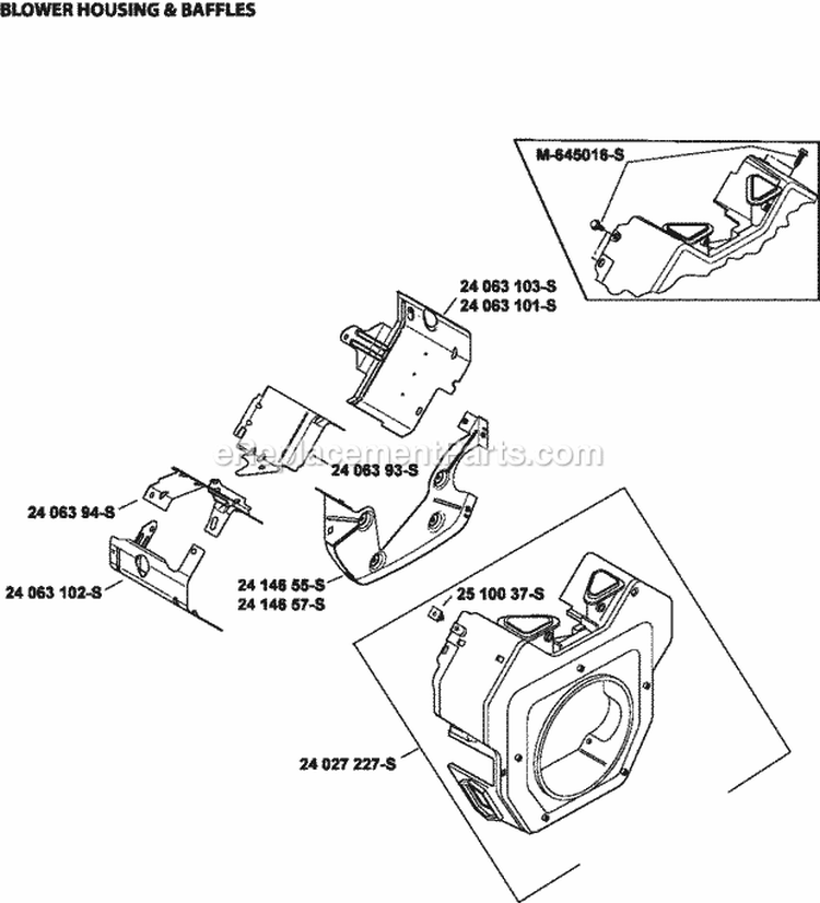 Page B Diagram and Parts List for ECH650-3002  Kohler Engine